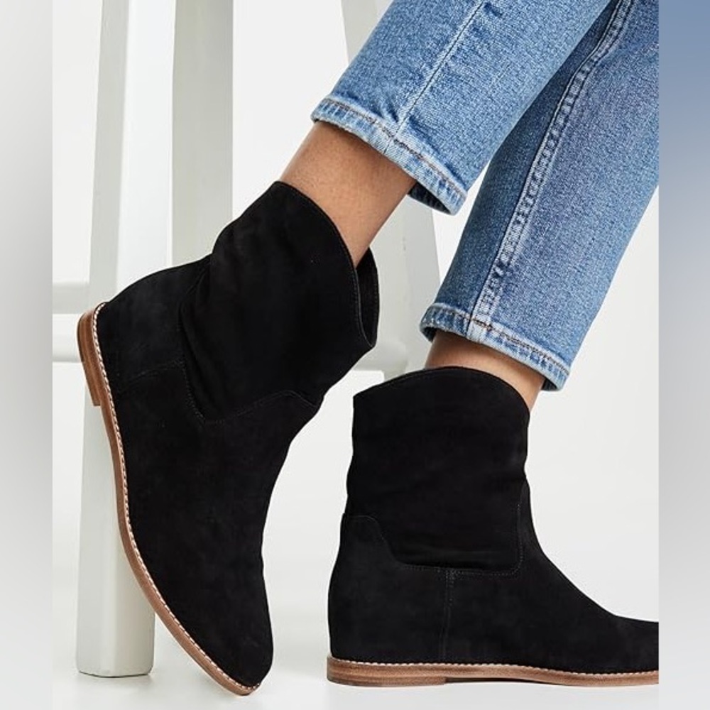 Vince Sinclair Cowboy boot Slouchy Ankle Boots Black Women's Sz9
